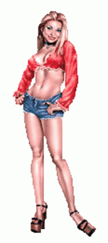 Sexy Lanky Blonde Girl GIF