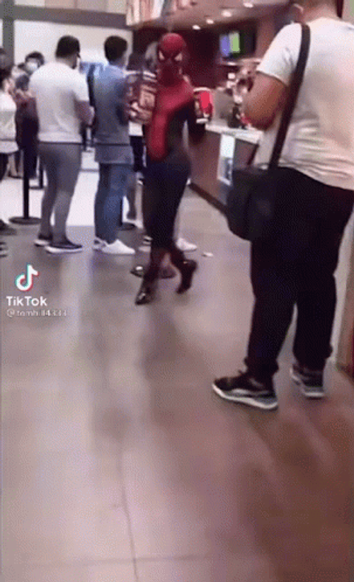 Sexy Spiderman Spin Dance GIF