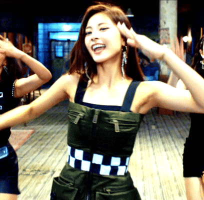 Sexy Twice Tzuyu Salute GIF