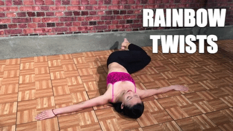 Sexy Workout Fitness Hip Rainbow Twists GIF