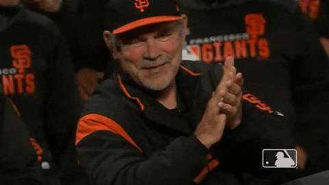 Sf Giants Bruce Brochy Clapping GIF