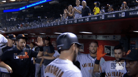 Sf Giants Evan Longoria High Fives GIF