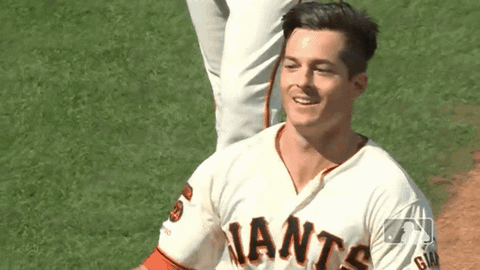Sf Giants Mike Yastrzemski Happily Running GIF