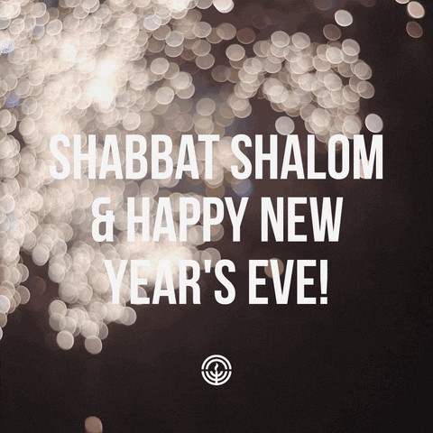 Shabbat Shalom Happy New Year's Eve Sparkle GIF