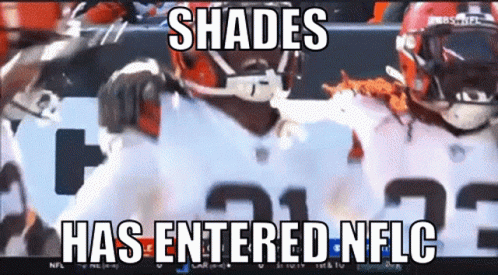 Shades Has Entered The Nfl With A Picture Of Two Football Players GIF