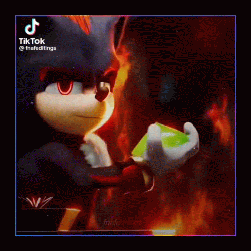 Shadow The Hedgehog Holding Green Diamond GIF
