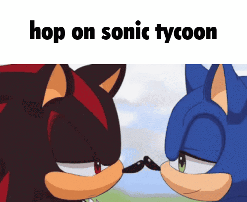 Shadow And Sonic Hop On Sonic Tycoon GIF