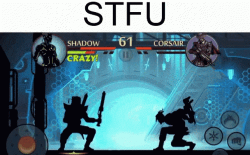 Shadow Holding Sword Playing Video Game with Corsair