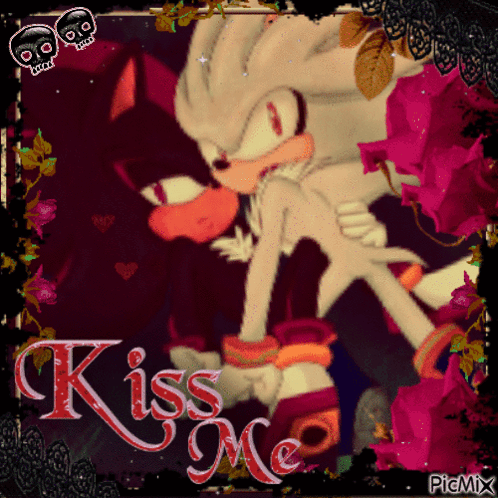 Shadow The Hedgehog And Silver The Hedgehog Kissing GIF