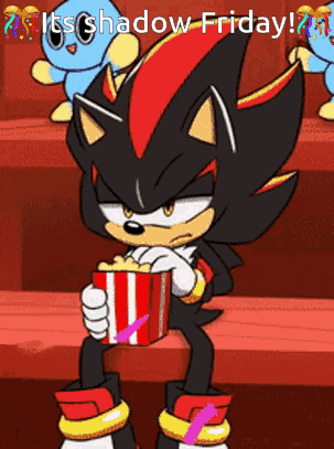 Shadow the Hedgehog Flying Through Purple Bubbles