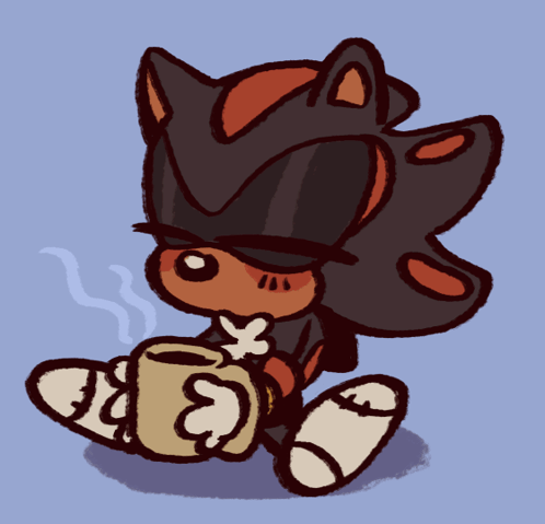 Shadow the Hedgehog Holding a Cup