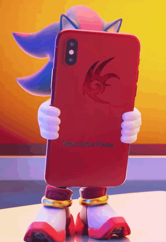 Shadow The Hedgehog Holding Red Phone GIF