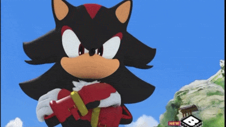 Shadow the Hedgehog Holding Sword