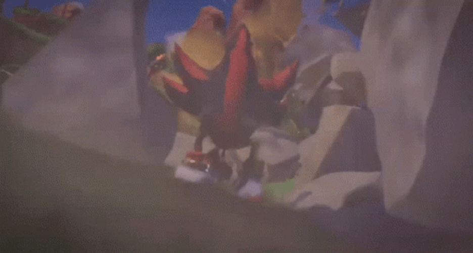 Shadow The Hedgehog Landing GIF