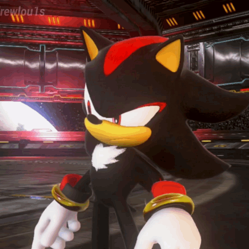 Shadow the Hedgehog Standing in a Room