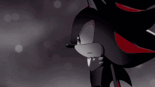 Shadow the Hedgehog Standing in Dark Room