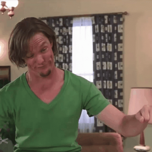 Shaggy Funny Face Fingers Pointing Upward GIF