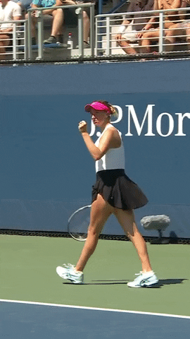 Shake Fist Female Tennis Player GIF