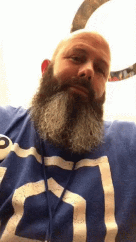 Shake My Head By Long Beard Man GIF