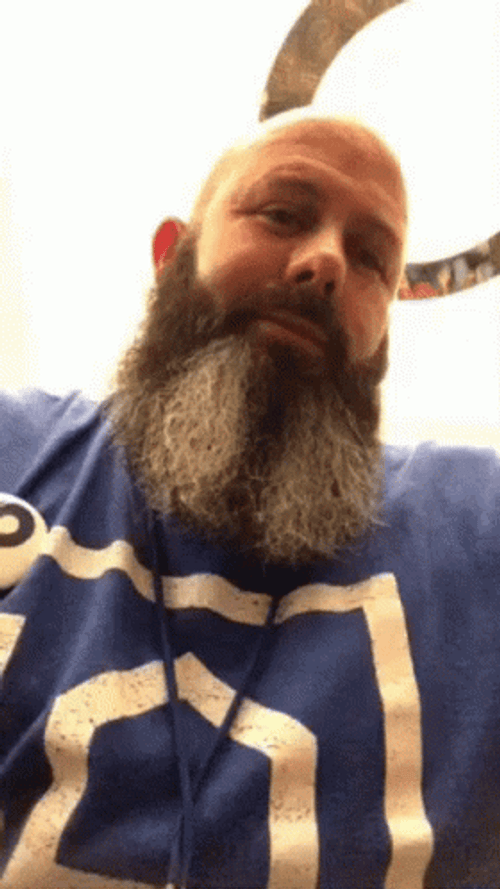 Shake My Head By Long Beard Man GIF