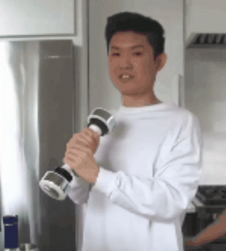 Shake Weight Asian Henry Workout GIF