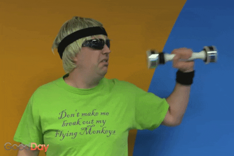 Shake Weight One Hand Exercise GIF