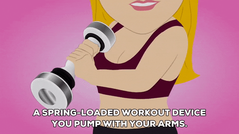 Shake Weight South Park Girl Demonstration GIF