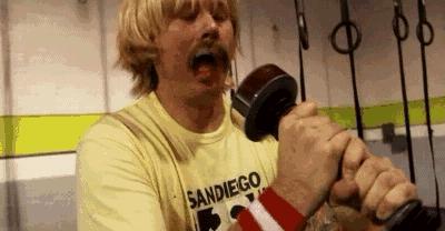 Shake Weight Tom Delonge Licking GIF
