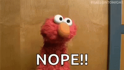 Shaking Head Elmo Nope Meme GIF