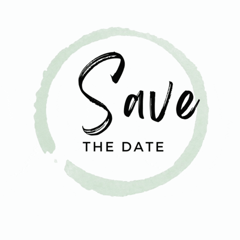 Shaking Save The Date Text GIF