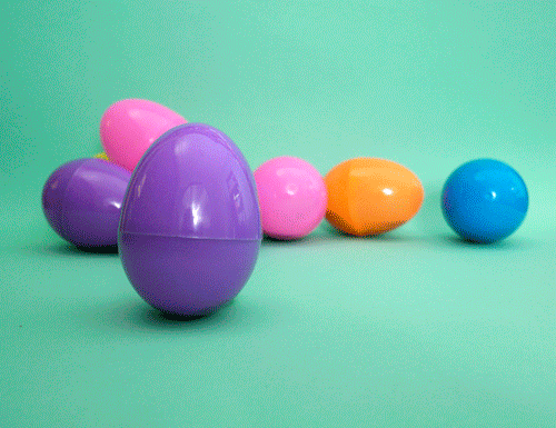 Shaking Violet Easter Bunny Toy GIF