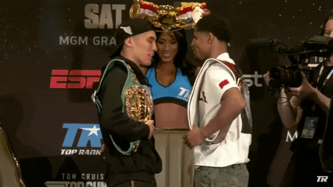 Shakur Stevenson Face Off With Oscar Valdez GIF