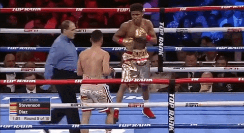 Shakur Stevenson Getting Hit By Christopher Diaz GIF