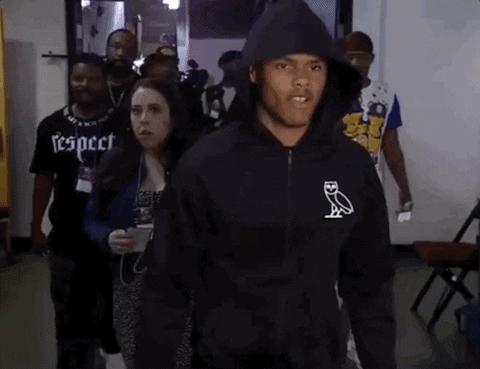 Shakur Stevenson Wearing Black Hoodie GIF