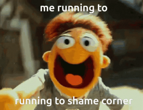 Shame Corner Running Puppet GIF