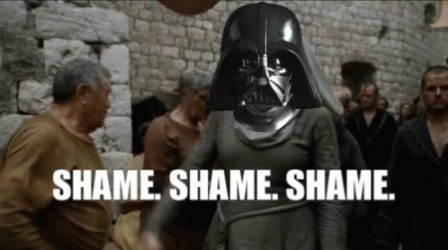 Shame Dark Vader Got Meme GIF
