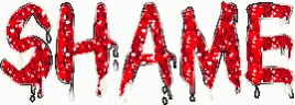 Shame Glittery Red GIF