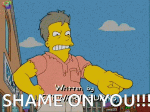 Shame On You Simpsons GIF