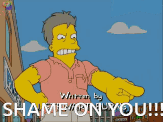 Shame On You The Simpsons GIF