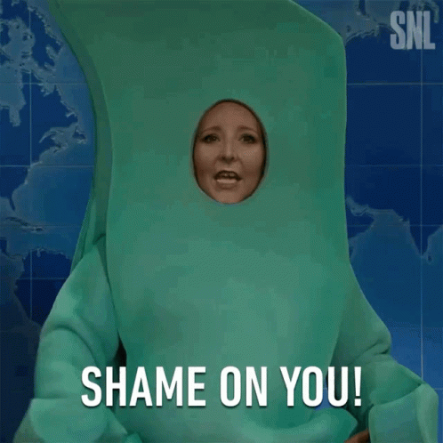 Shame On You Woman In Costume GIF