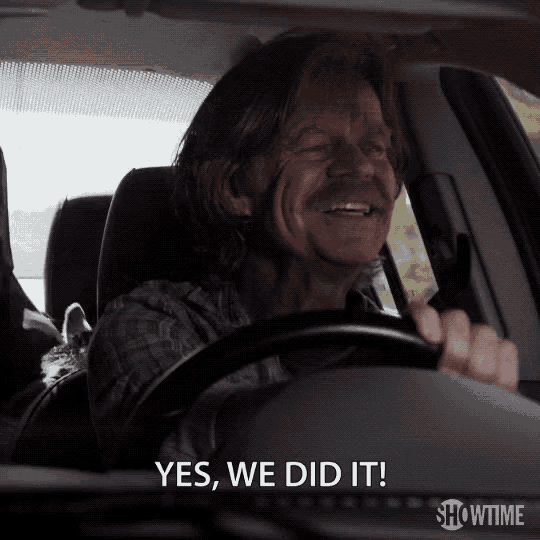 Shameless Driving Frank Gallagher We Did It GIF