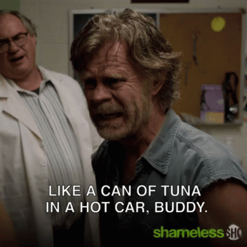 Shameless Poster Man With Tuna Can GIF