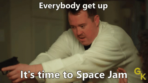 Shane Gillis Drawing Gun Space Jam Meme GIF