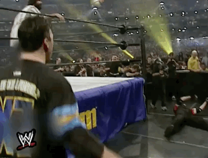 Shane Mcmahon Being Challenged GIF