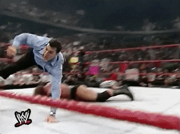 Shane Mcmahon Ran Off GIF
