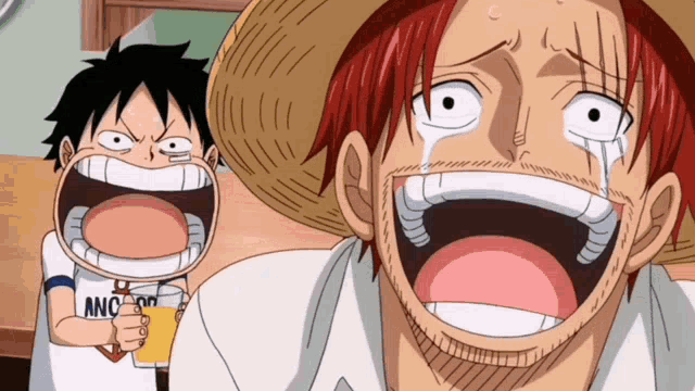 Shanks Luffy One Piece Lmao GIF