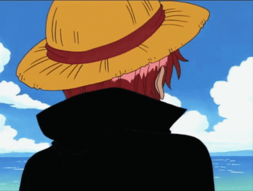 Shanks One Piece Look Back Tongue Out GIF