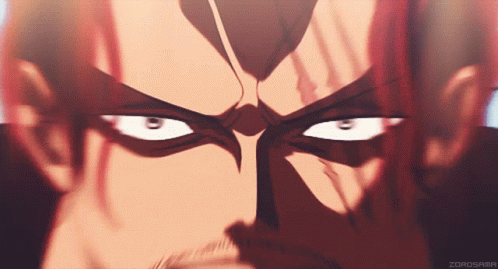 Shanks One Piece Zoom Out Serious Face GIF