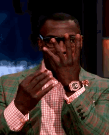 Shannon Sharpe Showing Four Fingers GIF