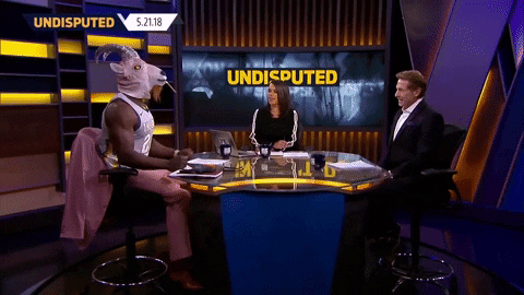 Shannon Sharpe Using Goat Costume GIF